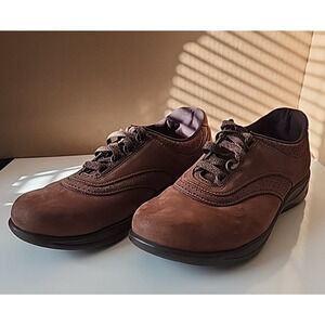 SAS Shoes Womens Sz 9.5 WW Brown Suede Leather Walk Easy Comfort Casual Sneakers